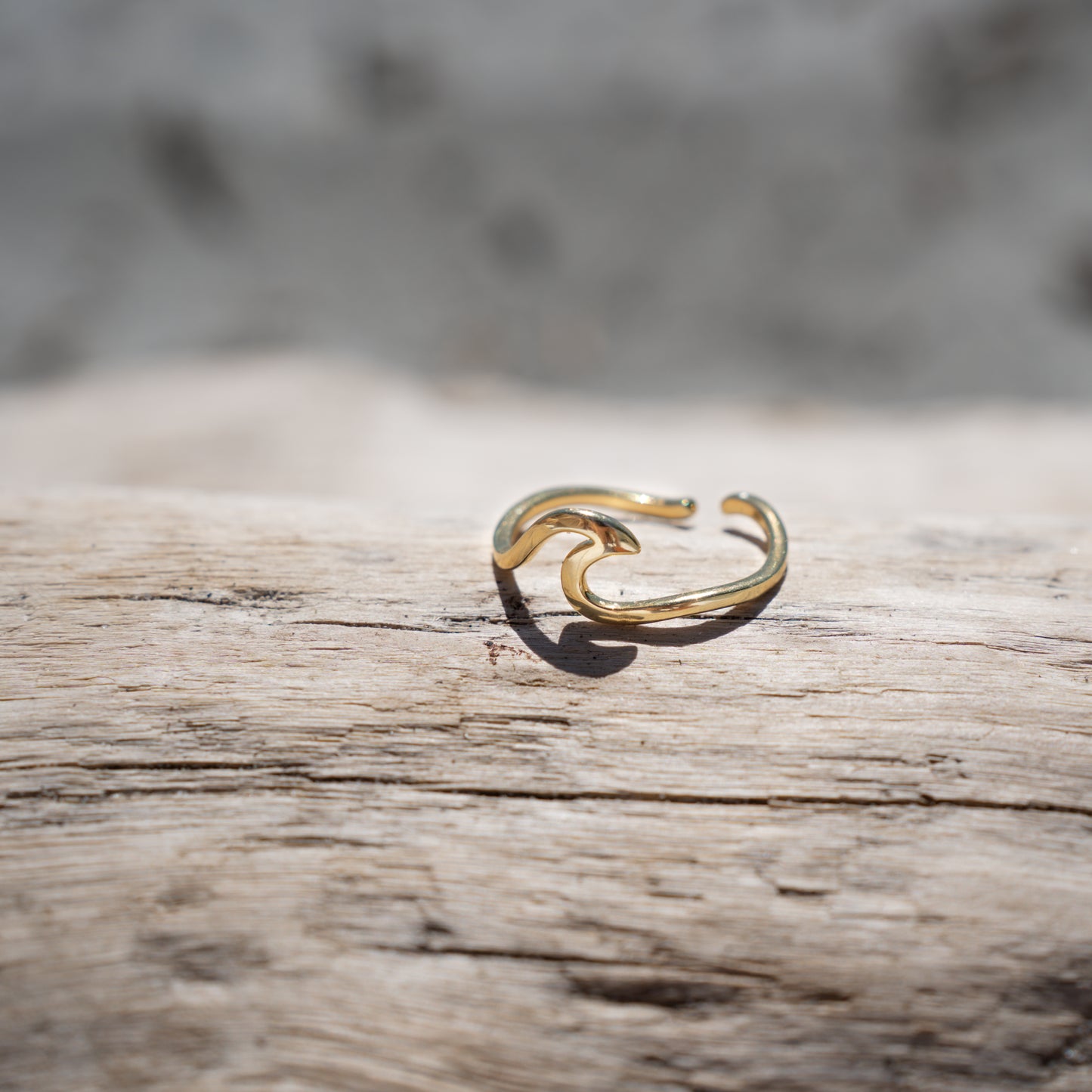 Bague vague ajustable en argent sterling