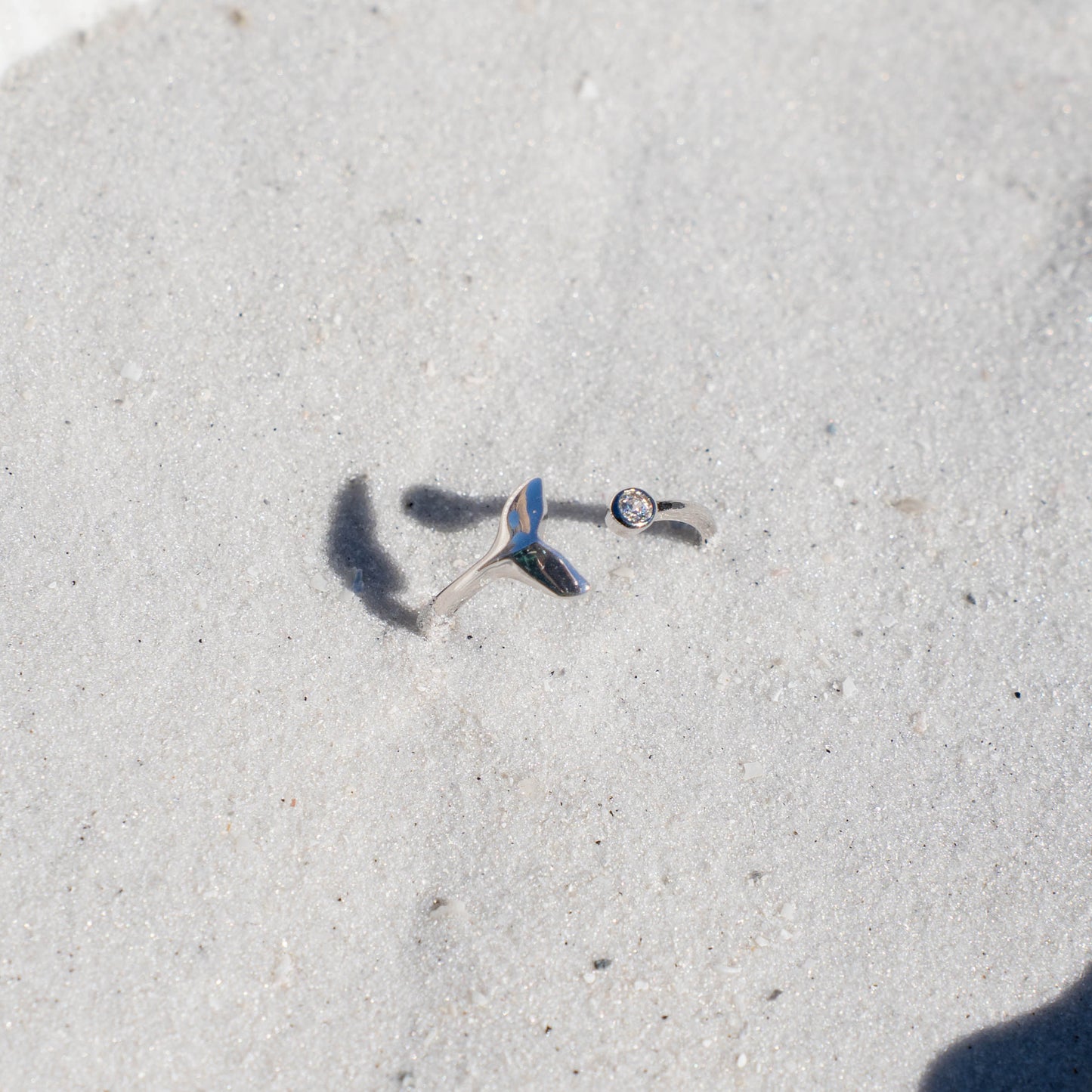 Silver Adjustable Whale Ring