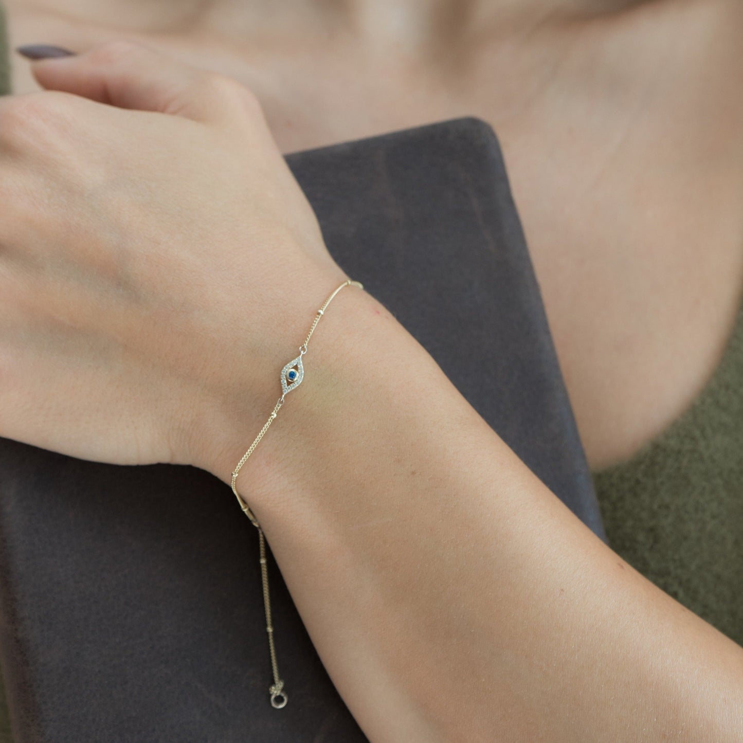 Bracelet Mauvais Œil Vermeil