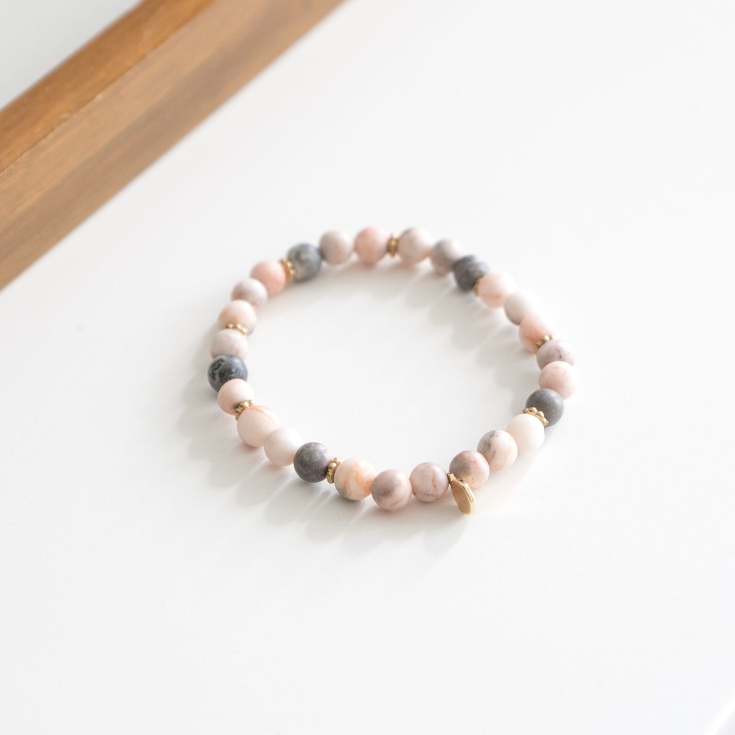 Bracelet Perlé Agate Fleur