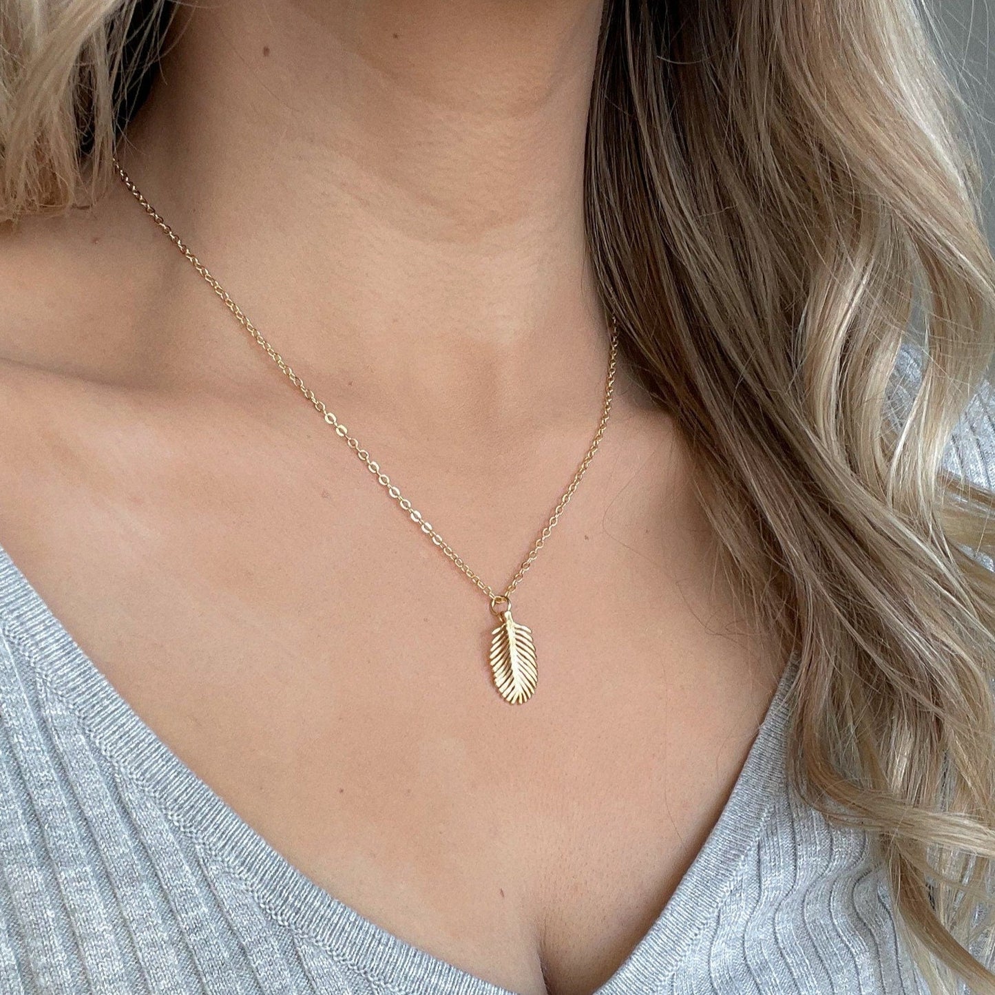 Collier feuille de palmier