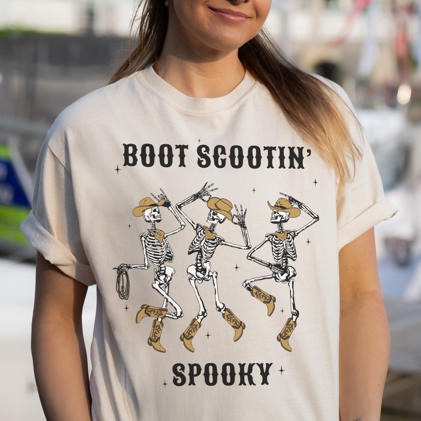 Boot Scootin' Skeletons Tee