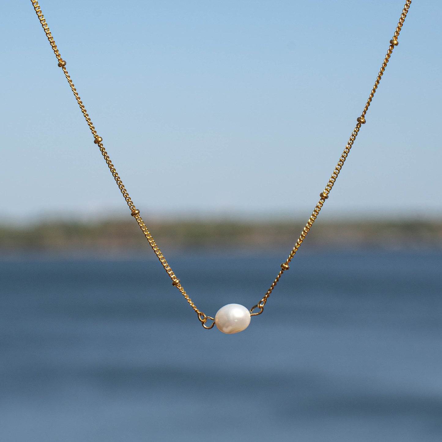 Halo Pearl Necklace