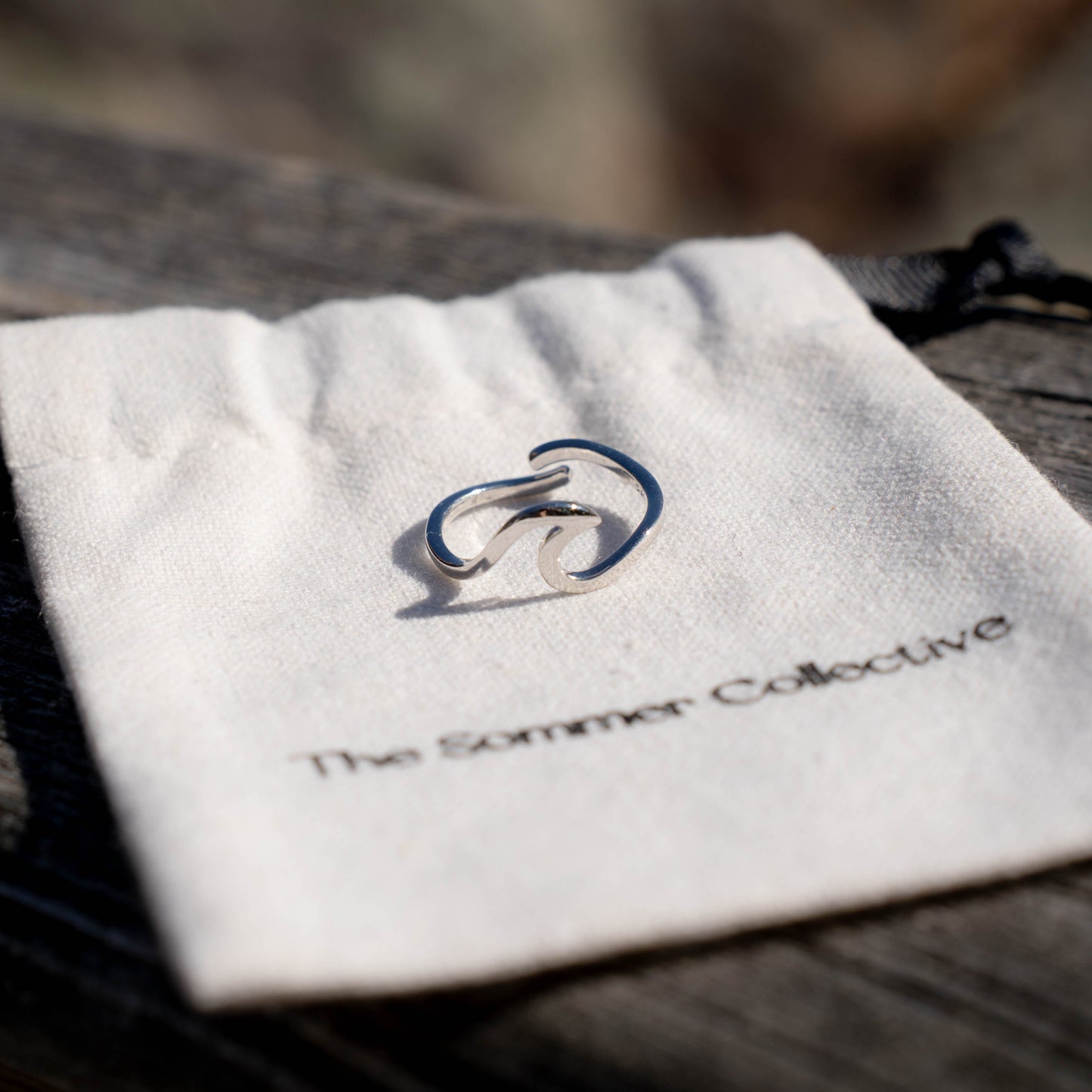 Sterling Adjustable Wave Ring