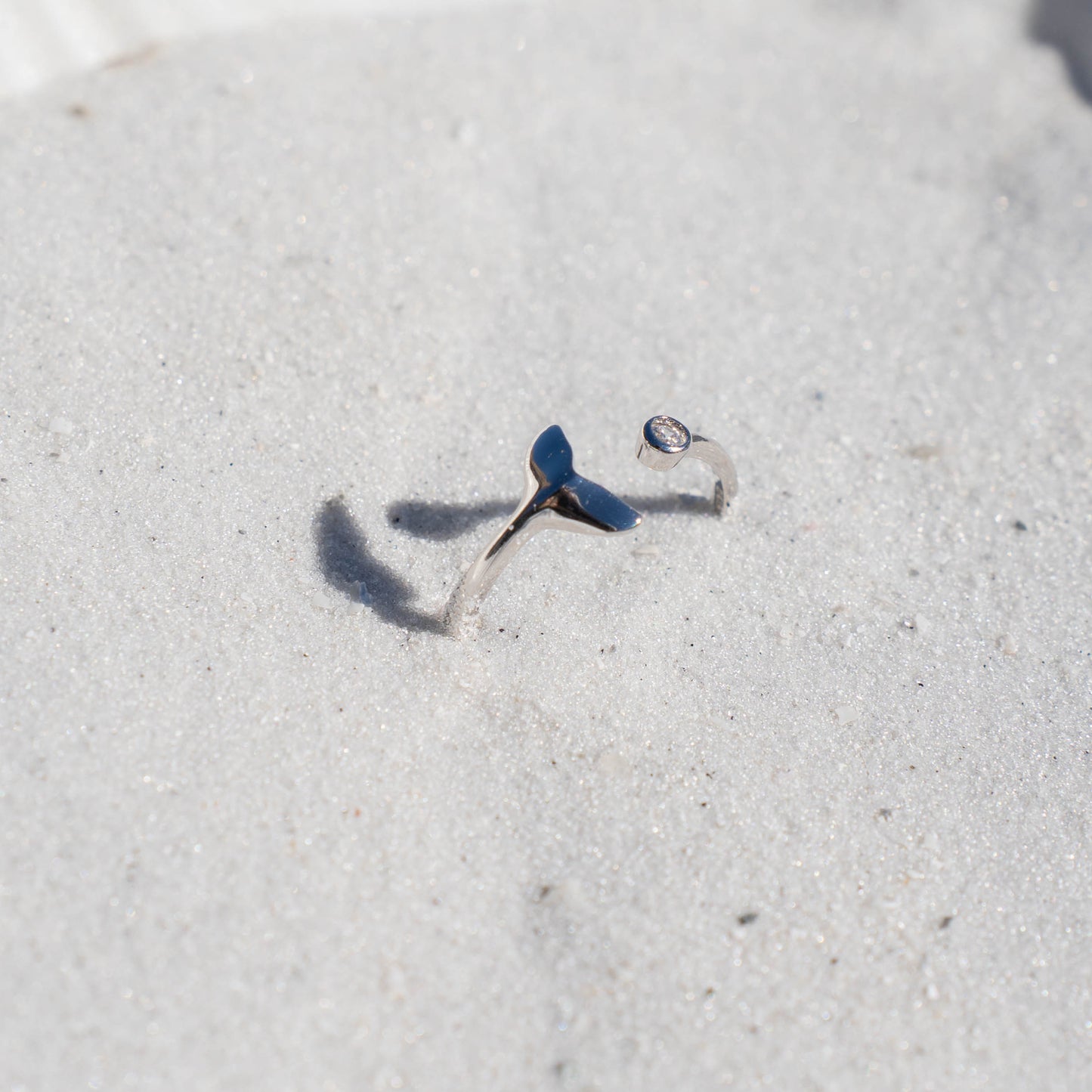 Silver Adjustable Whale Ring