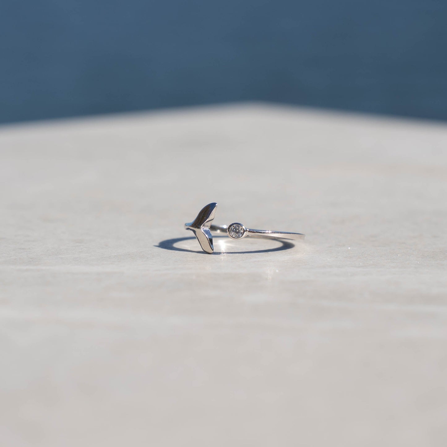 Silver Adjustable Whale Ring