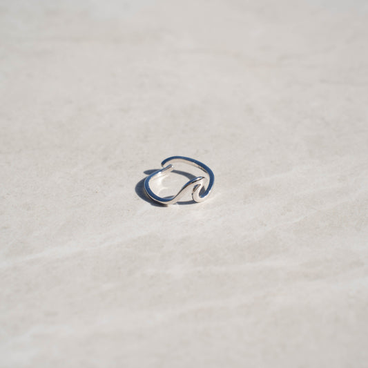Sterling Adjustable Wave Ring