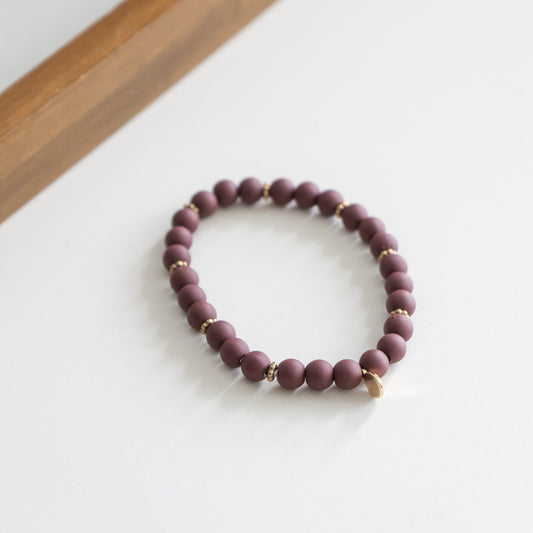 Burgundy Beaded Bracelet