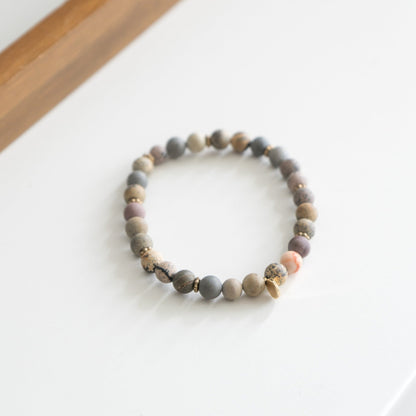 Map Jasper Beaded Bracelet