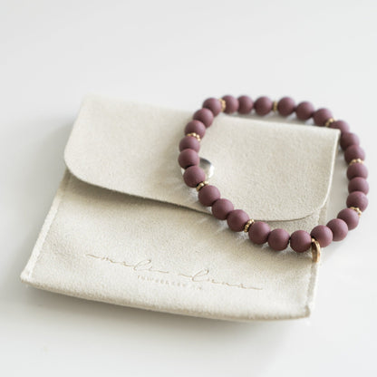 Burgundy Beaded Bracelet